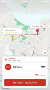 Go-Ahead Singapore EB Ride Application - Confirm Booking (App Store Screenshot)