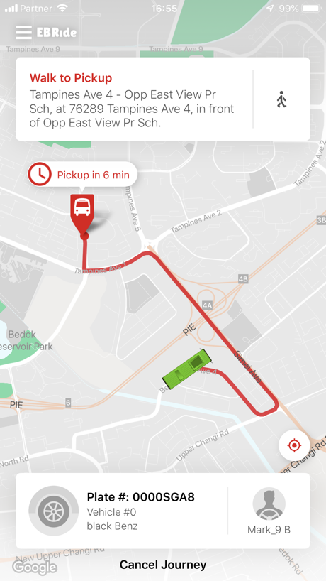 Go-Ahead Singapore EB Ride Application - Bus Tracking (App Store Screenshot)