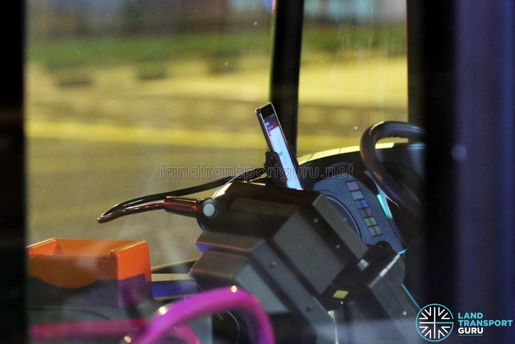 Driver Tablet mounted for Go-Ahead Singapore EB Ride