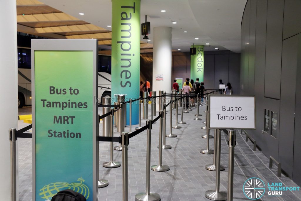 JEWEL Changi Airport - Free Shuttle Bus to Tampines MRT Station