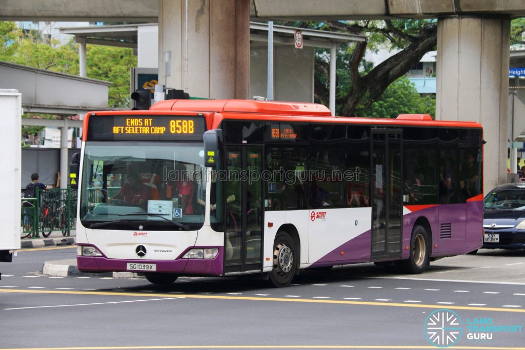 Service 858B - SMRT Buses Mercedes-Benz Citaro (SG1039X)