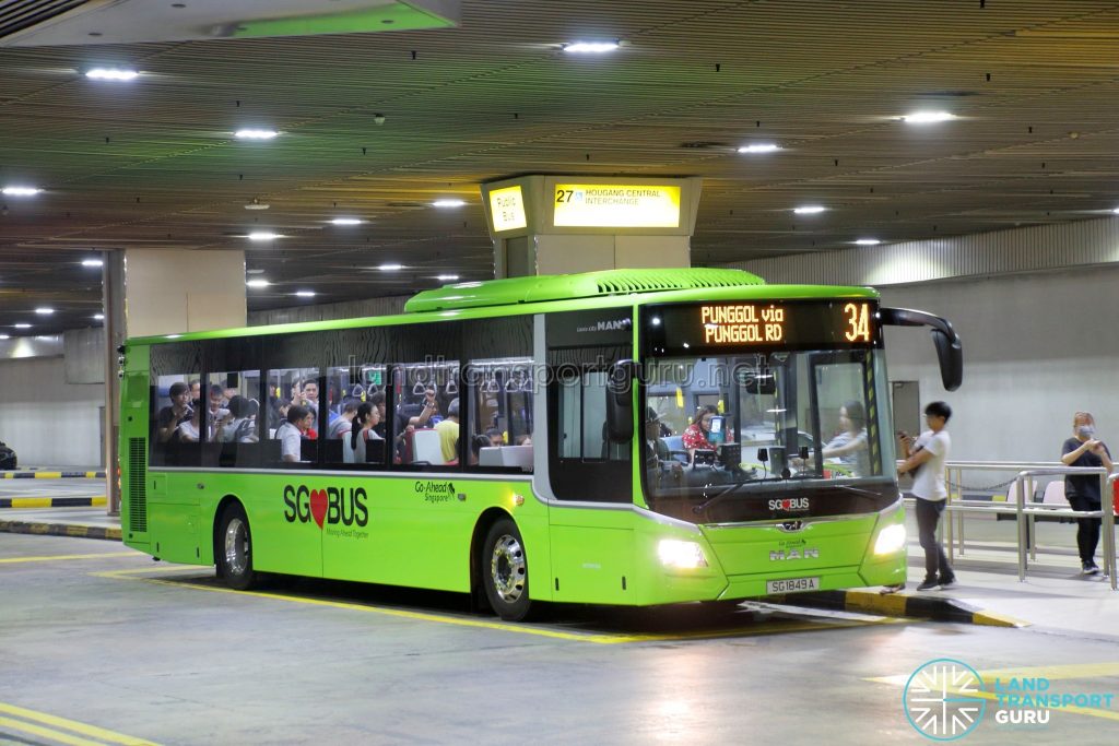 Bus 34: Go-Ahead MAN Lion's City A22 (SG1849A)
