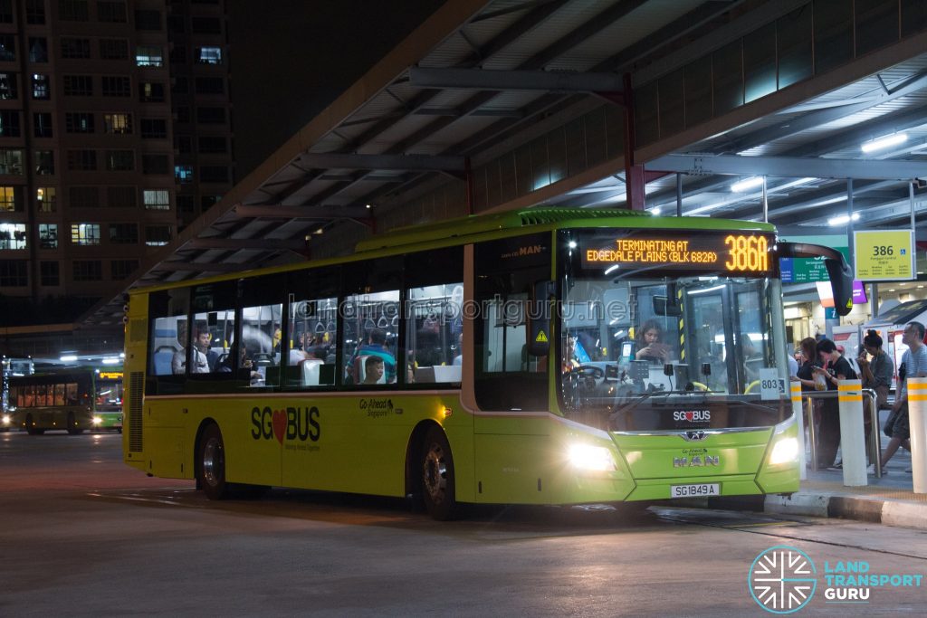 Bus 386A: Go-Ahead MAN Lion's City A22 (SG1849A)