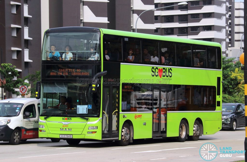 Shuttle 10 - SMRT Buses MAN Lion's City DD A95 (SG5784B)