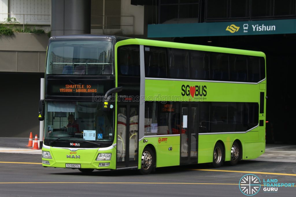 Shuttle 10 - SMRT Buses MAN Lion's City DD A95 (SG5827L)