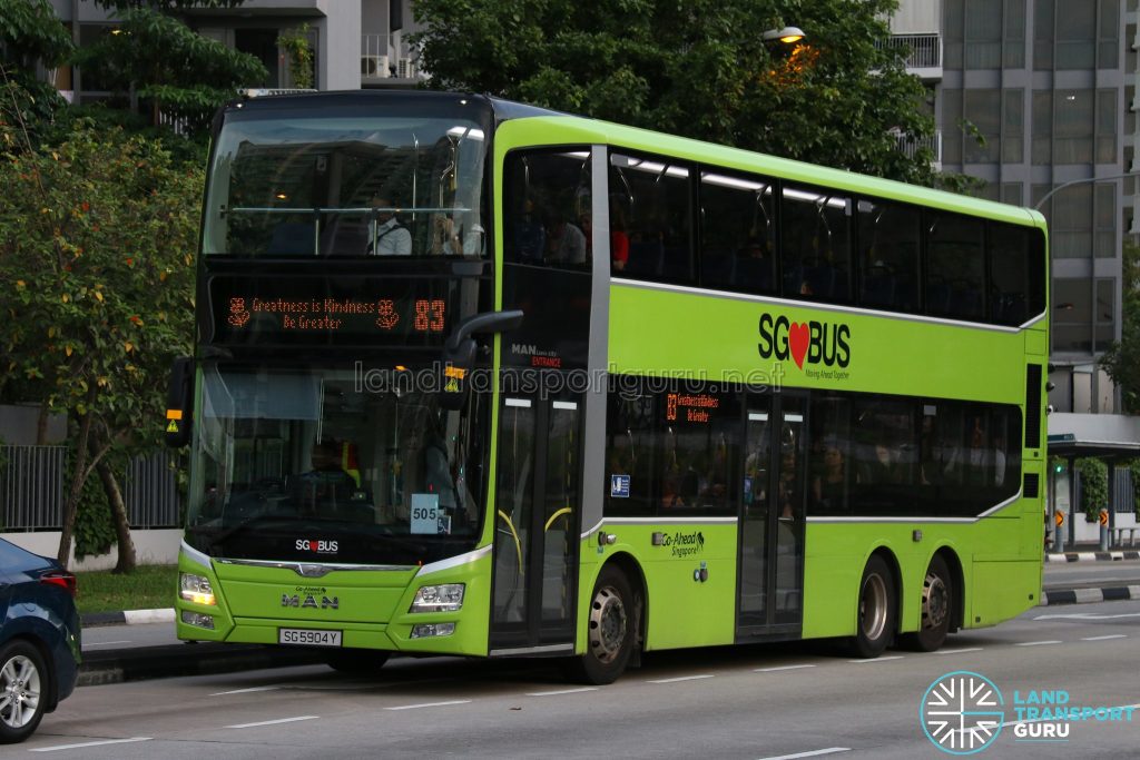 Kindness Day SG - Bus 83 Go-Ahead MAN Lion's City DD A95 (SG5904Y)