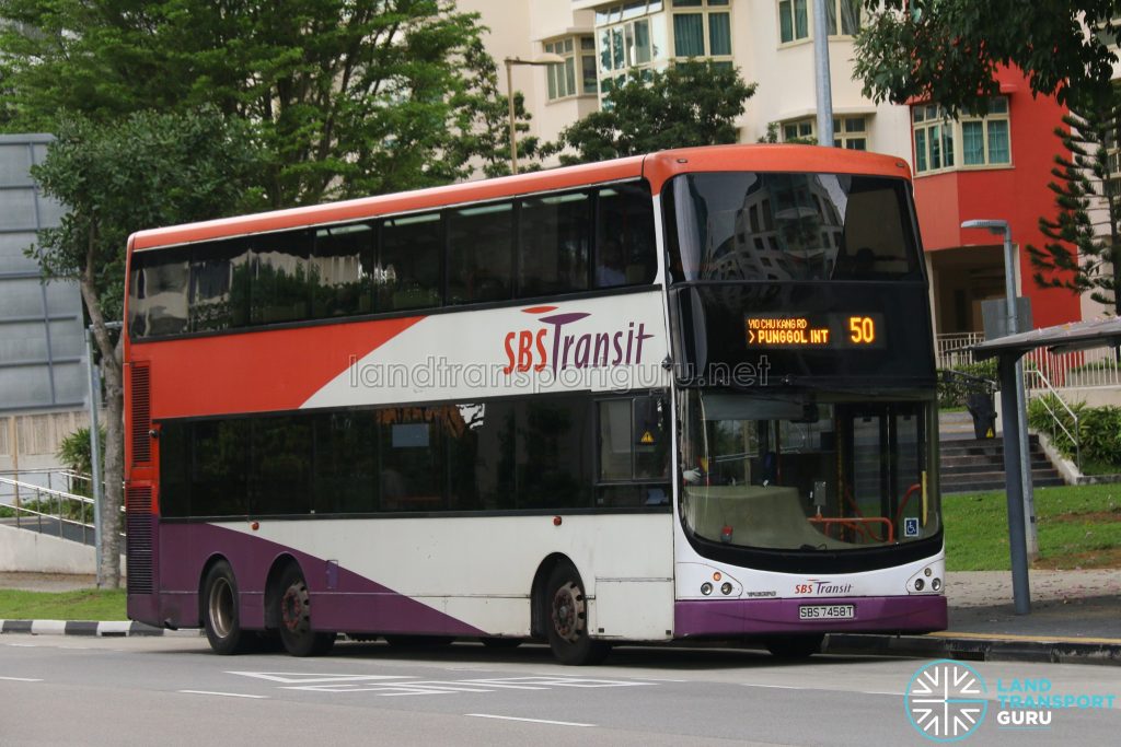 Bus 50: SBS Transit Volvo B9TL CDGE (SBS7458T)
