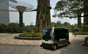 Gardens By The Bay - Auto Rider (EasyMile EZ10). Photo: Straits Times.