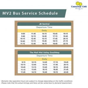 [Service Withdrawn] Causeway Link Bus Service MV2 Timetable