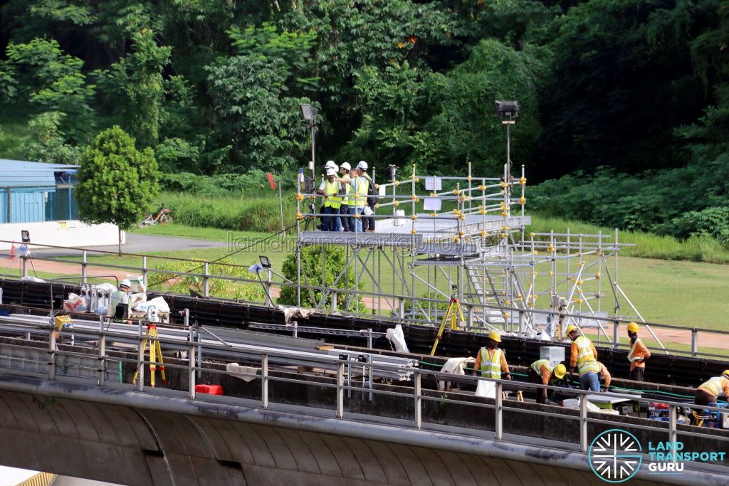 Observation Post for Track Works at Canberra MRT Station