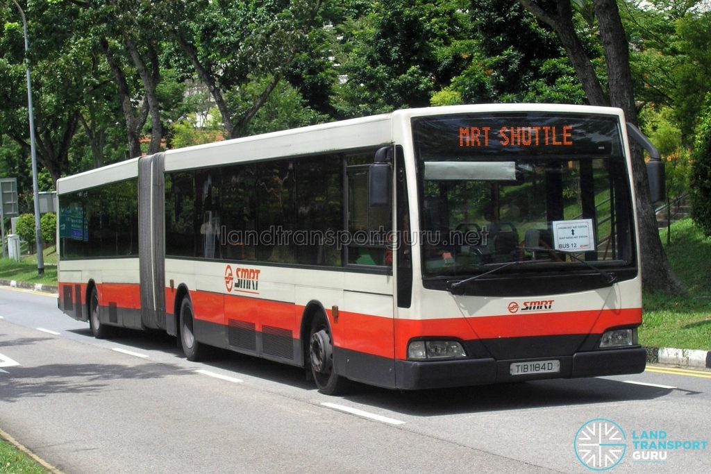 SMRT Mercedes-Benz O405G Volgren (TIB1184D) - MRT Shuttle (Jurong East - Bukit Batok)