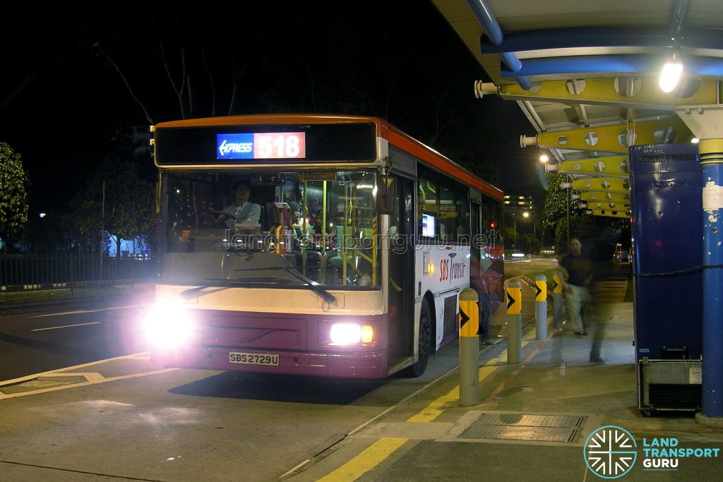 SBS Transit Volvo B10M MkIV DM3500 (SBS2729U) - Express 518