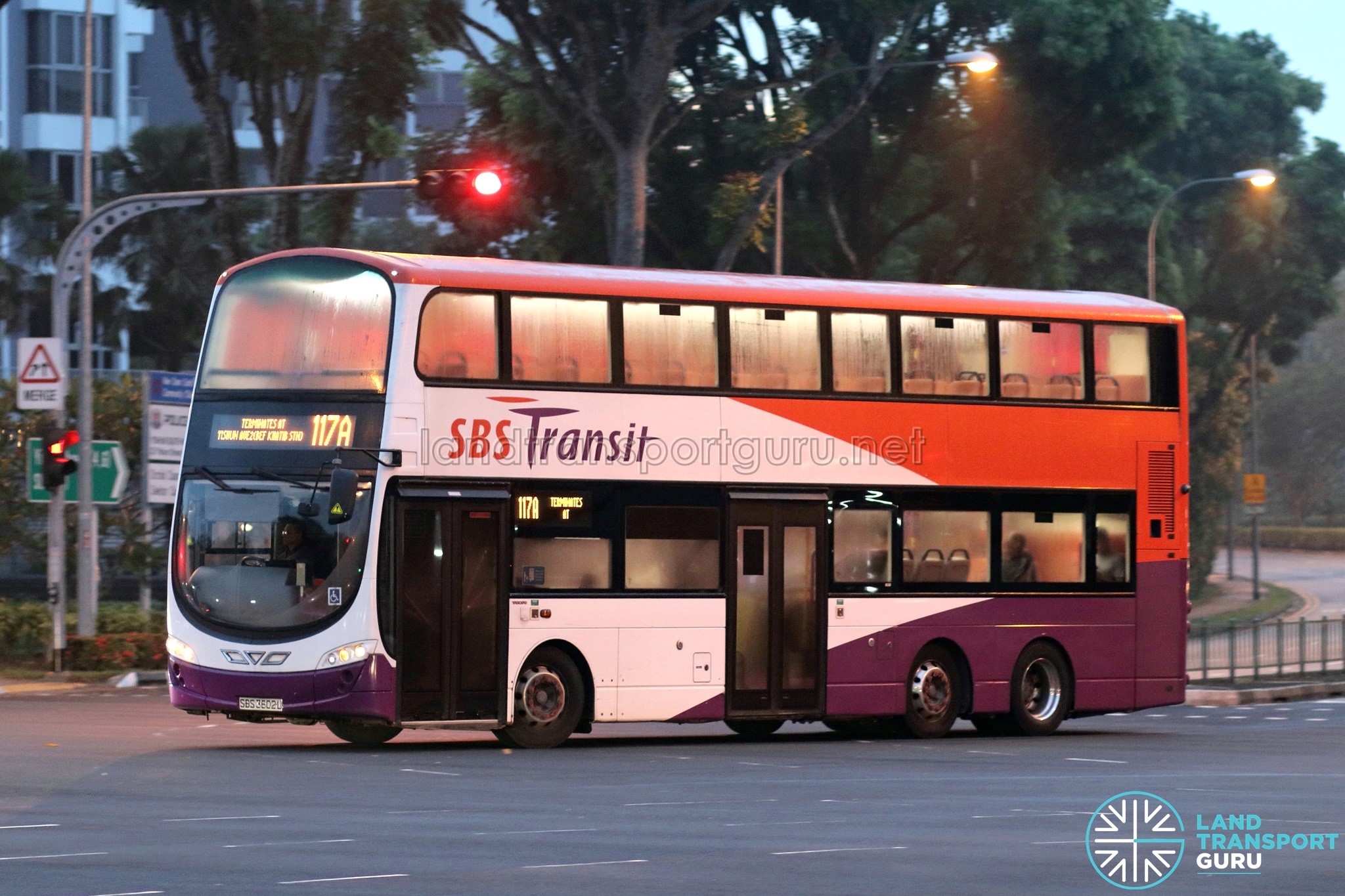 Bus 117A - SBS Transit Volvo B9TL Wright (SBS3602U)