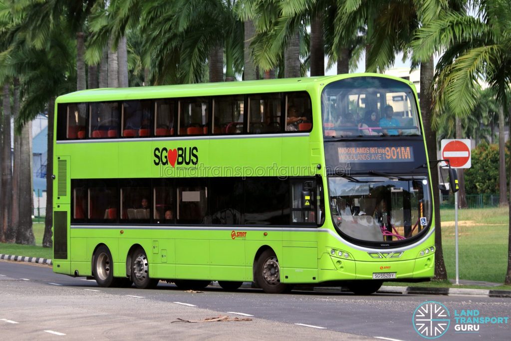 Bus 901M - SMRT Buses Volvo B9TL Wright (SG5529Y)