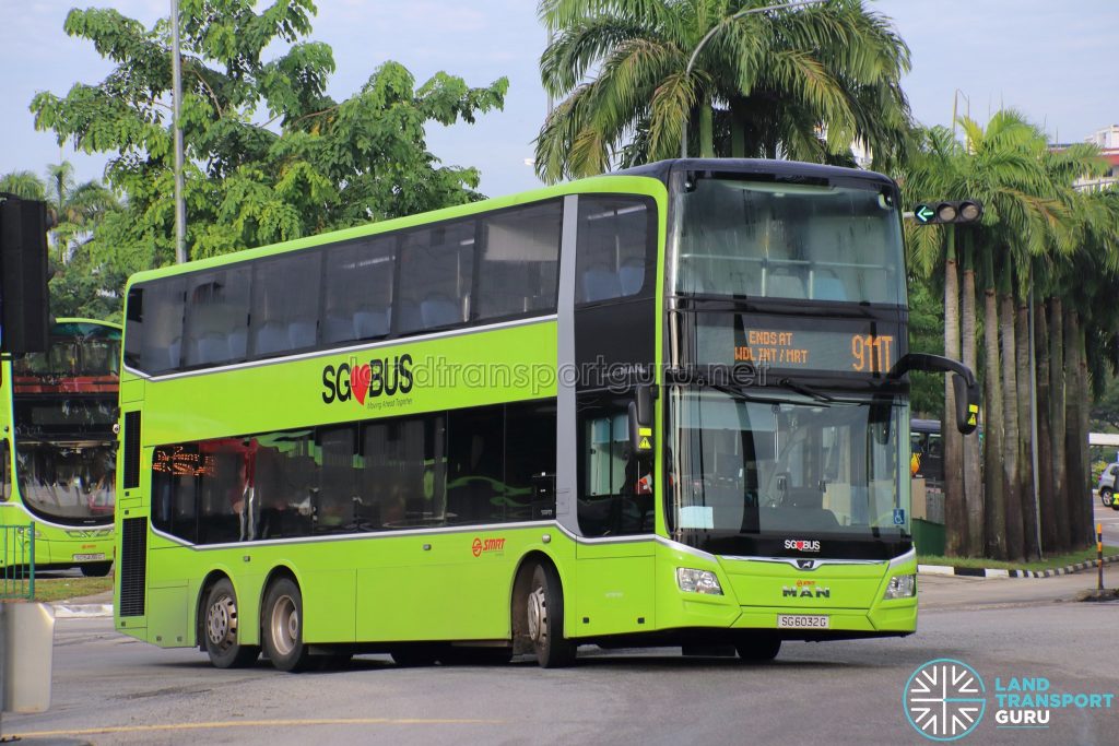 Bus 911T - SMRT Buses MAN A95 Euro 6 (SG6032G)