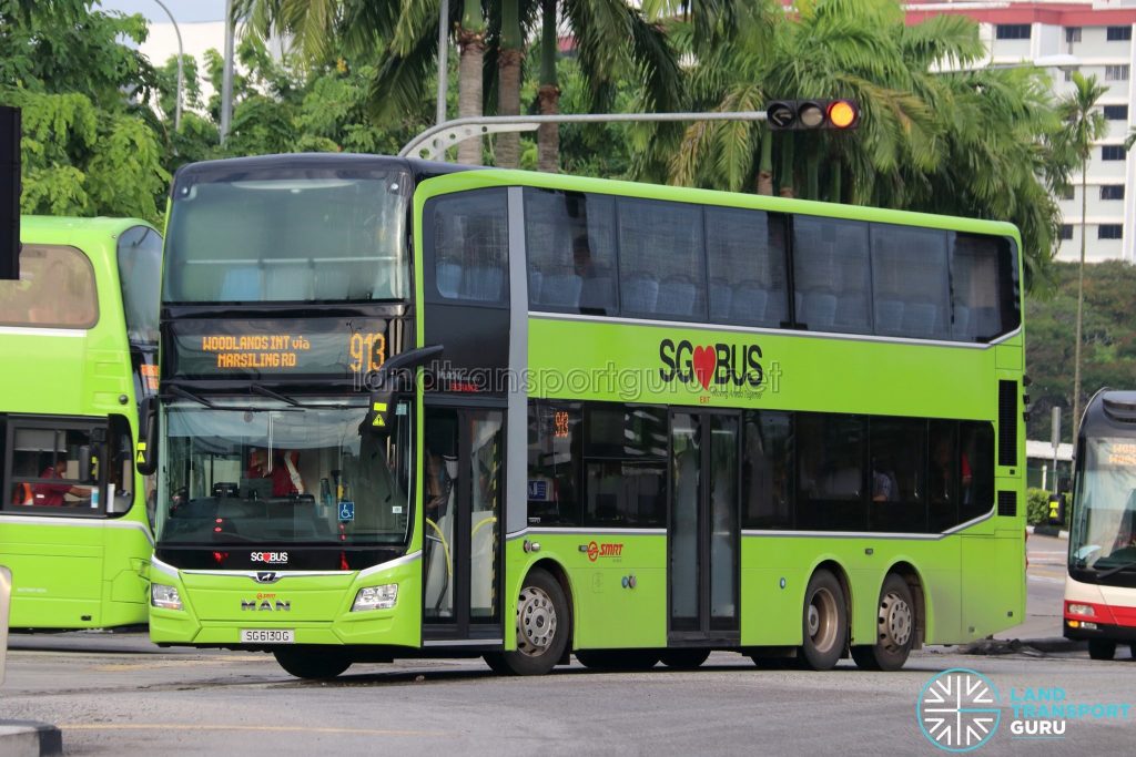 Bus 913 - SMRT Buses MAN A95 Euro 6 (SG6130G)