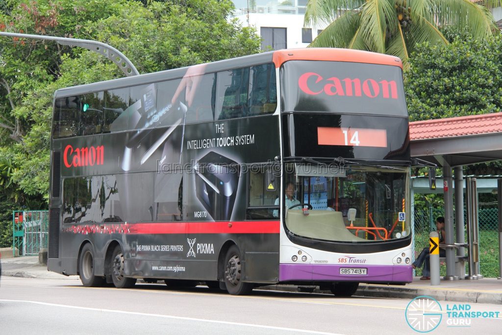 Bus 14: SBS Transit Volvo B9TL CDGE (SBS7413Y)