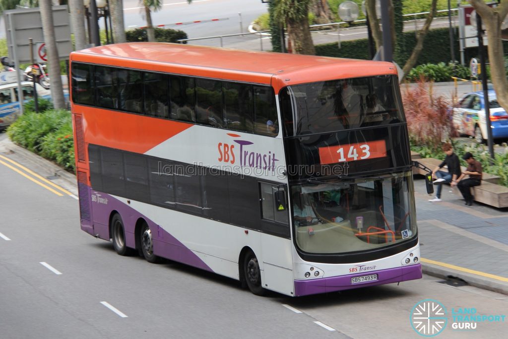 Bus 143: SBS Transit Volvo B9TL CDGE (SBS7493R)