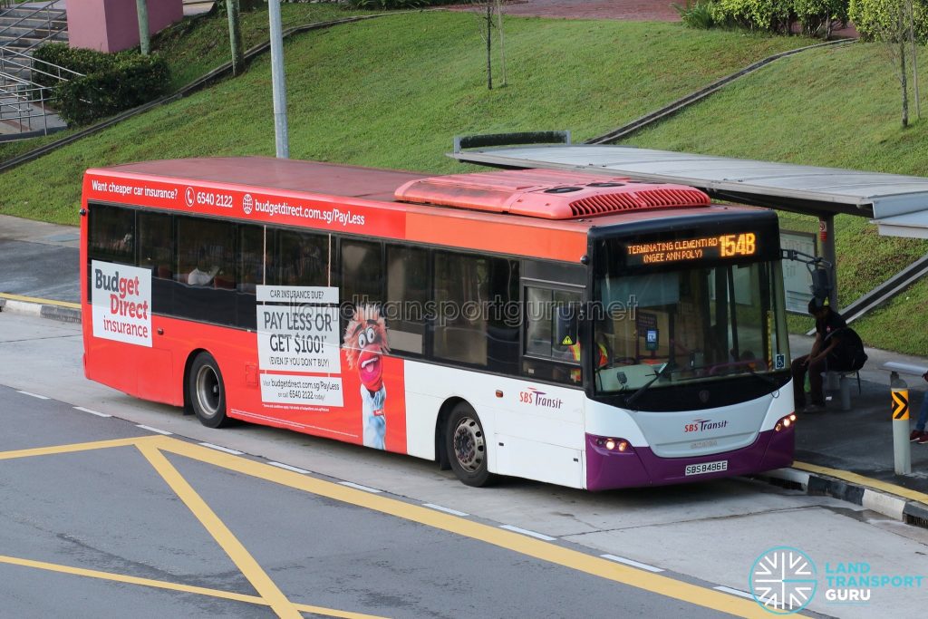 Bus 154B - SBS Transit Scania K230UB Euro IV (SBS8486E)