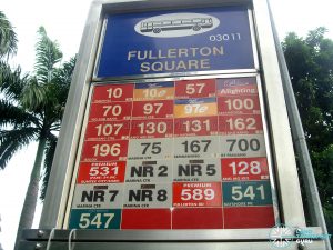 Bus Stop 03011 - Fullerton Square (Bus Stop Pole with Bus Services)