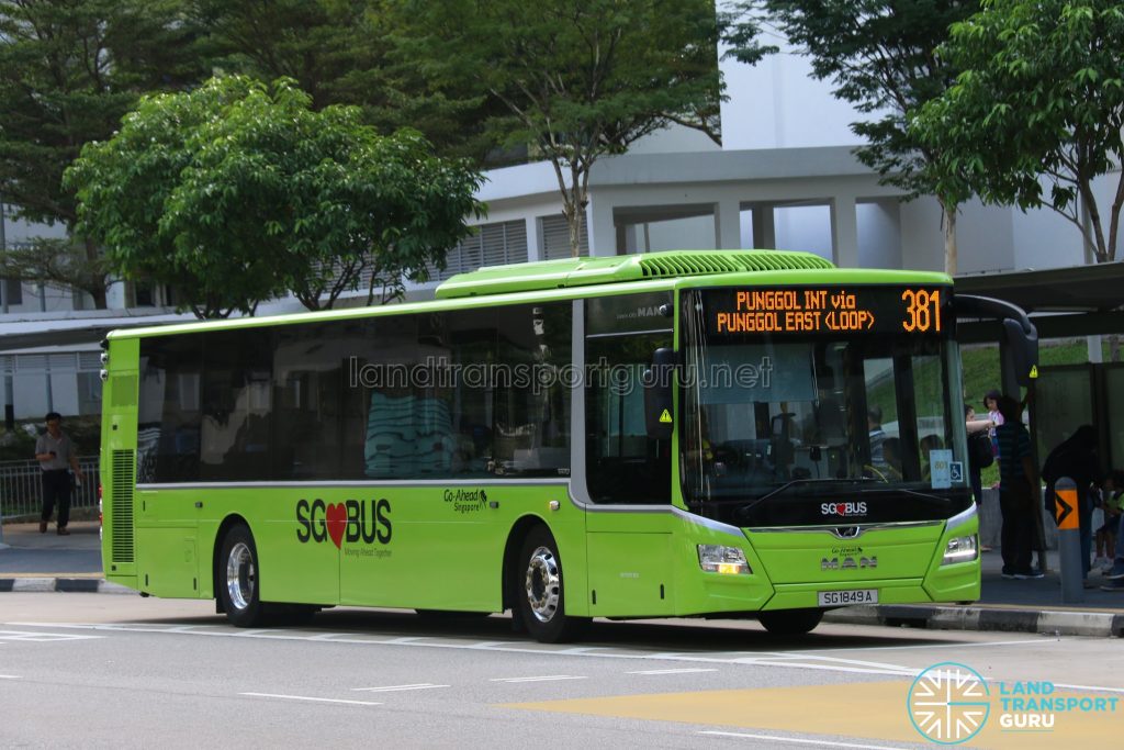 Bus 381 - Go-Ahead MAN Lion's City A22 (SG1849A)