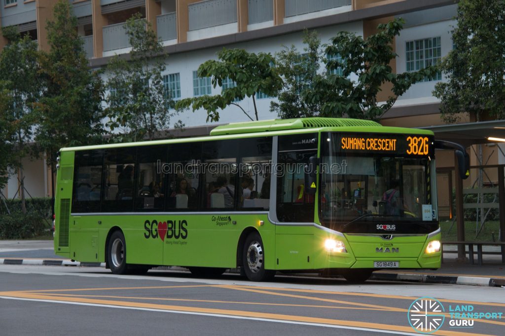 Bus 382G: Go-Ahead MAN Lion's City A22 (SG1849A)