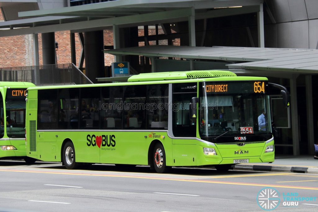 City Direct 654 - SBS Transit MAN A22 Euro 6 (SG1855G)