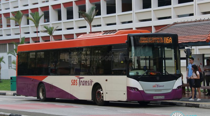Bus 116A: SBS Transit Scania K230UB (SBS5229B)
