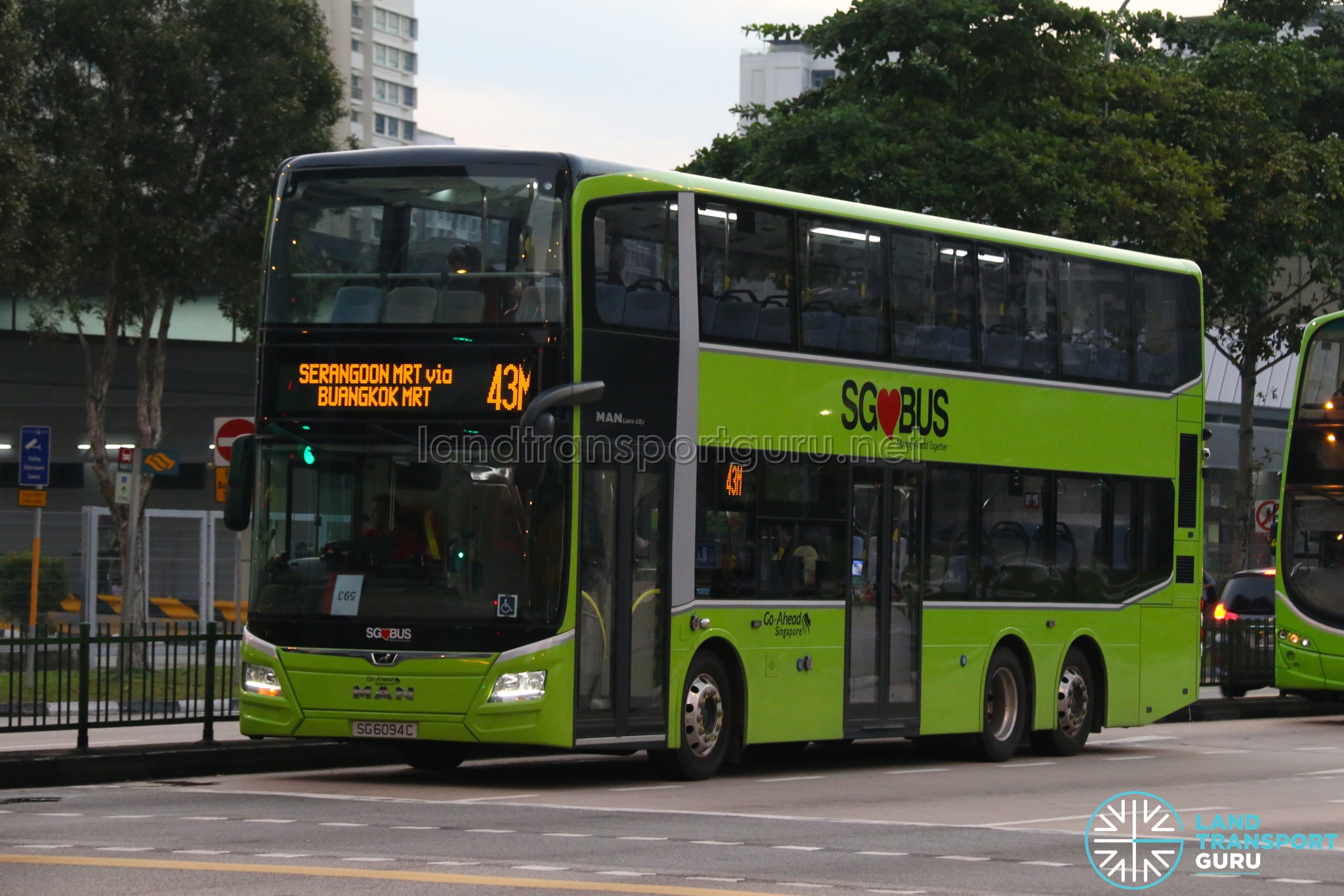 Bus 43M: Go-Ahead MAN Lion's City DD A95 (SG6094C)