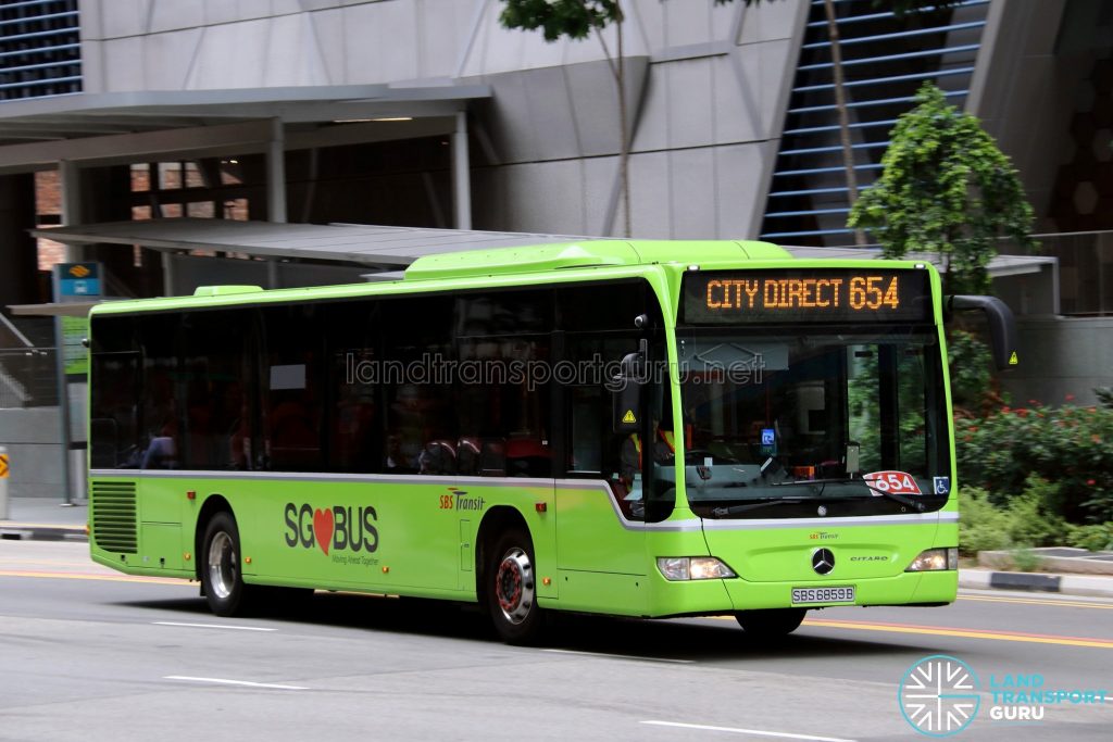 City Direct 654 - SBS Transit Mercedes-Benz Citaro (SBS6859B)