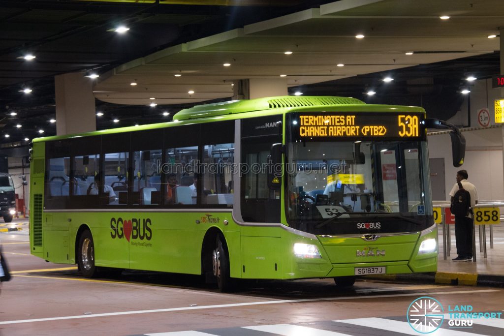 Bus 53A: SBS Transit MAN Lion's City A22 (SG1837A)
