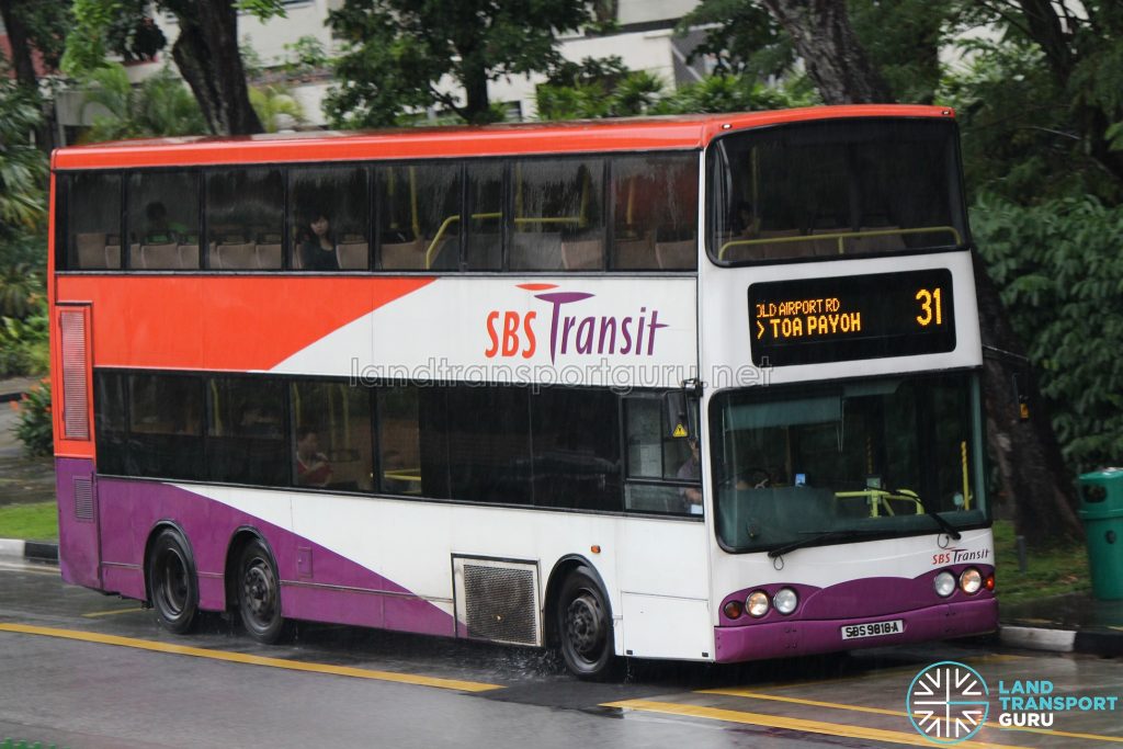 Bus 31 - SBS Transit Volvo B10TL (SBS9818A)