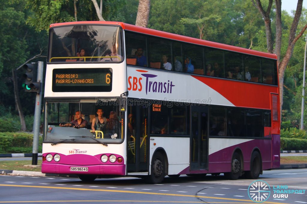 Bus 6 - SBS Transit Volvo B10TL (SBS9824G)