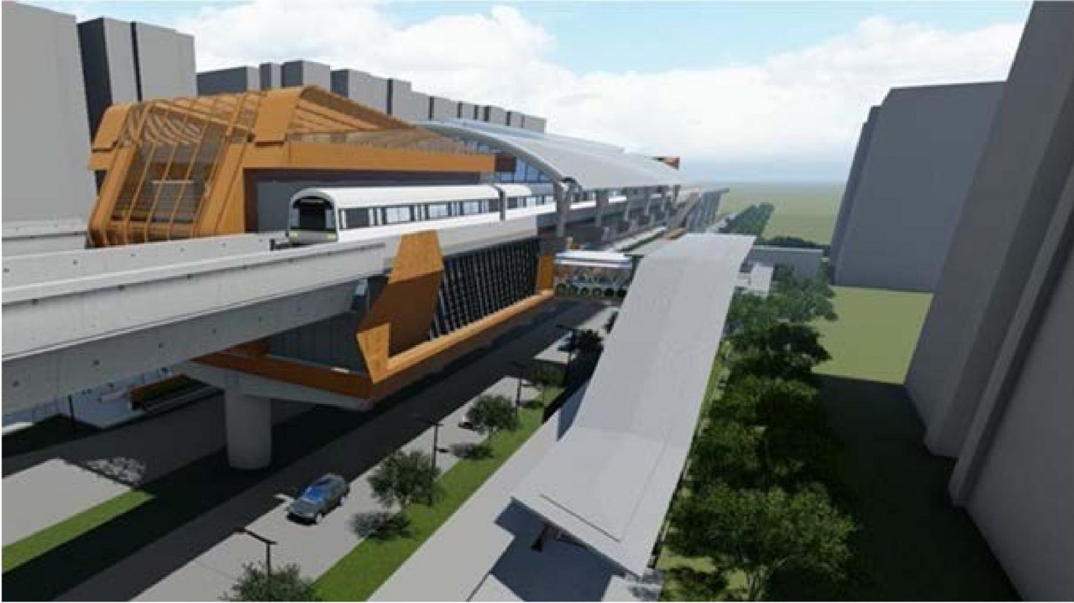 Artist Impression for Jurong West JRL Station (Image LTA) Land