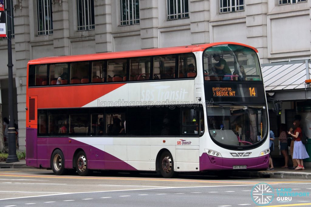 Bus 14 - SBS Transit Volvo B9TL Wright (SBS3039X)