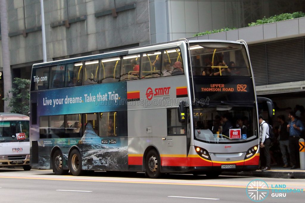 Bus 652: SMRT Alexander Dennis Enviro500 (SMB5044B)