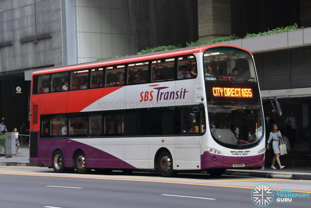 Bus 655 - SBS Transit Volvo B9TL Wright (SG5333U)
