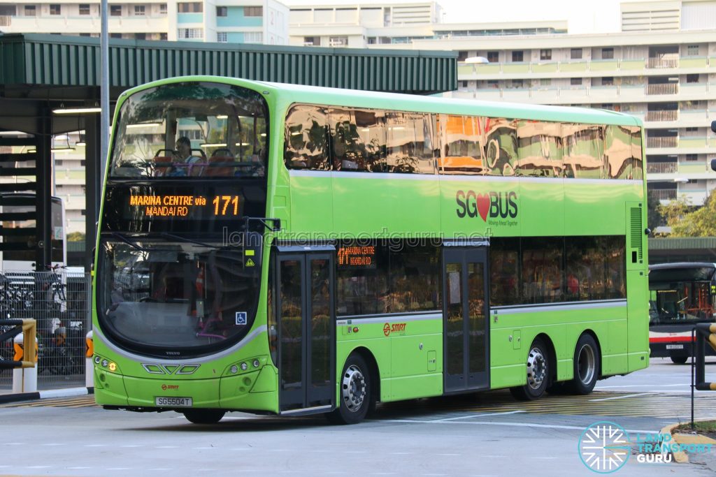 Bus 171: SMRT Buses Volvo B9TL Wright (SG5504T)