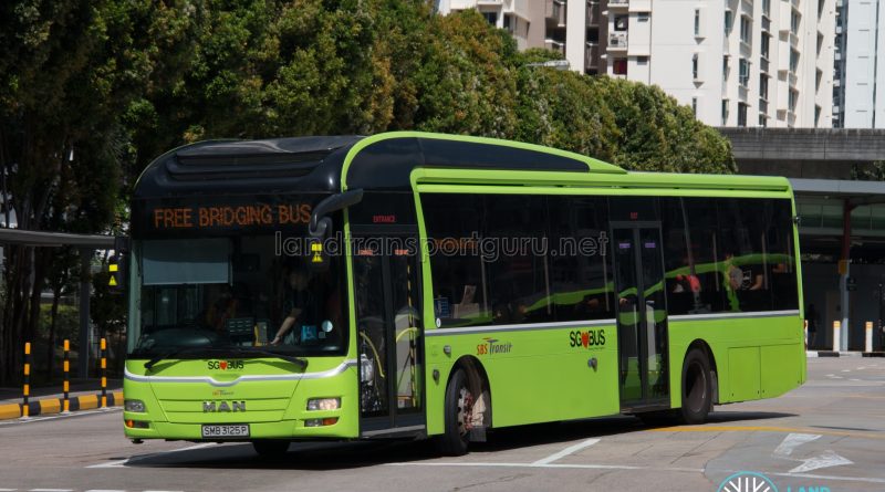 North East Line Free Bridging Bus - SBS Transit MAN A22 (SMB3125P)
