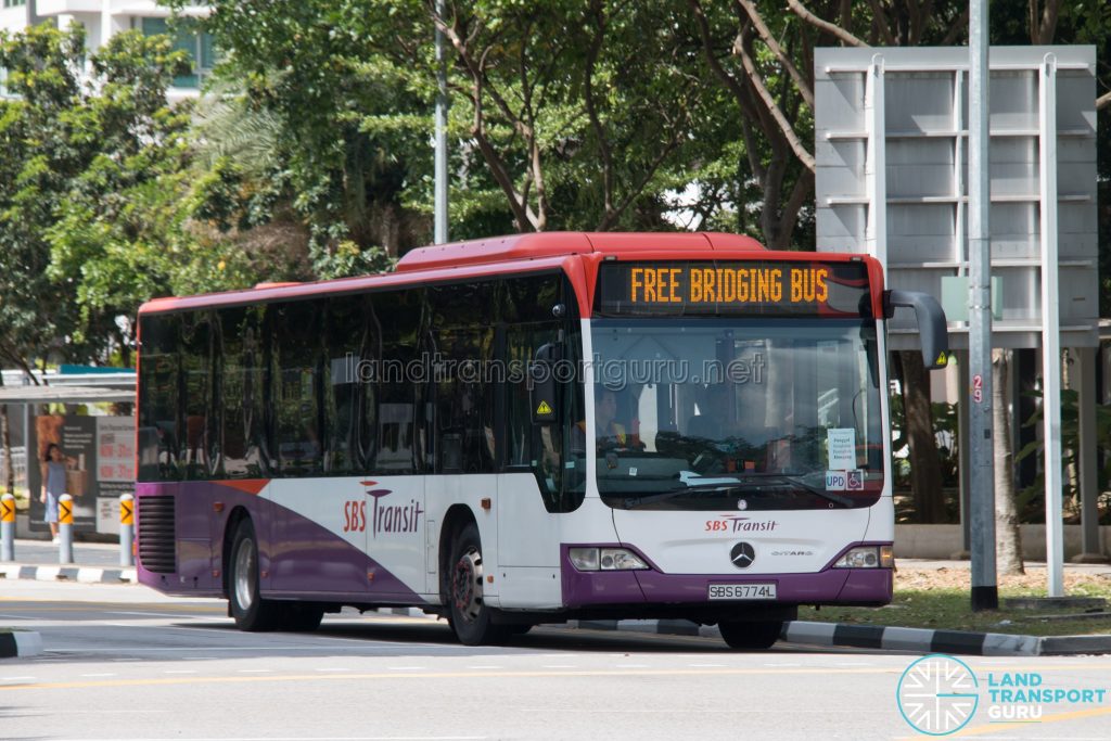 North East Line Free Bridging Bus - SBS Transit Mercedes-Benz Citaro (SBS6774L)