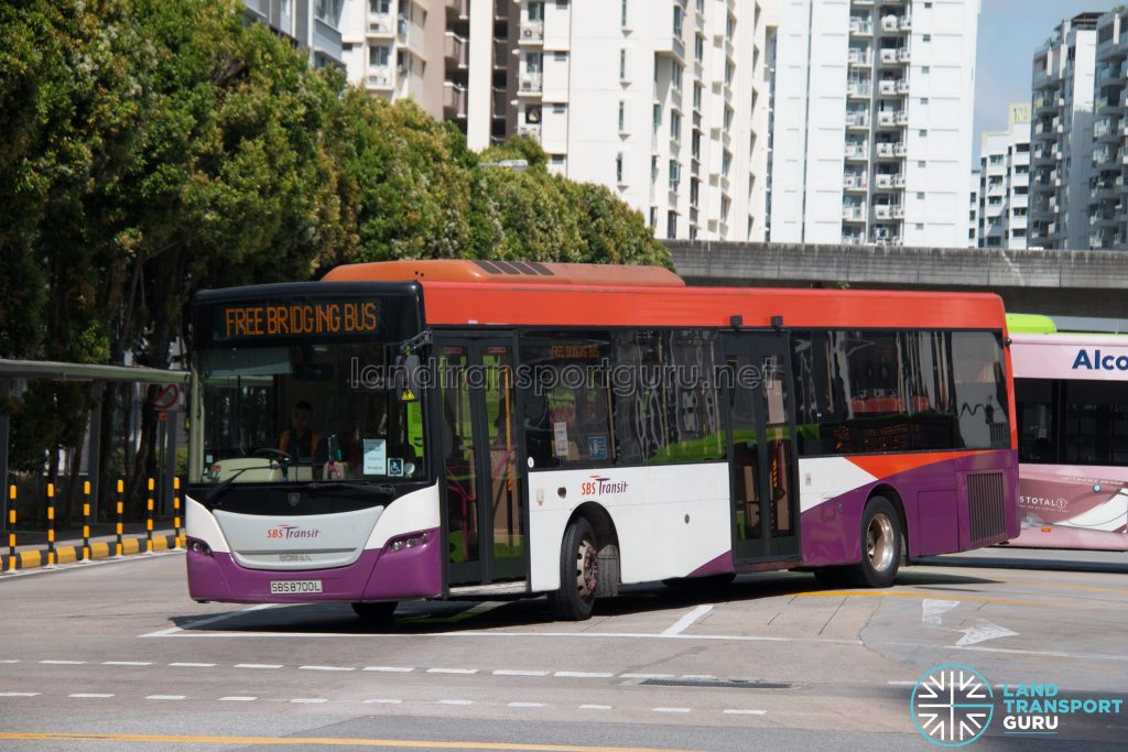 North East Line Free Bridging Bus - SBS Transit Scania K230UB (SBS8700L)