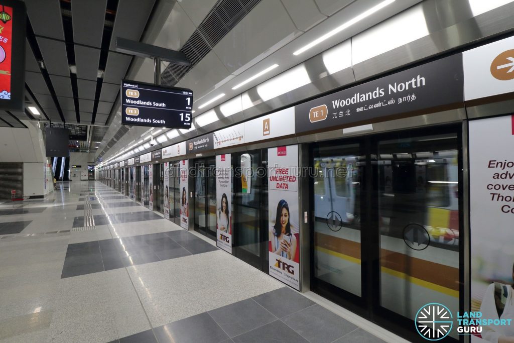 Woodlands North MRT Station – Platform A | Land Transport Guru