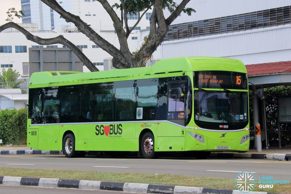 Bus 16: SBS Transit Volvo B5LH (SG3049D)