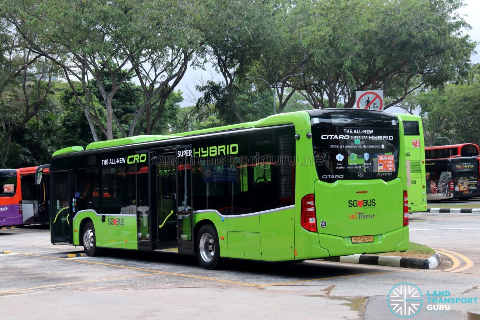 Sbs Transit Mercedes-benz Citaro Hybrid (sg4004b) – Rear Nearside 