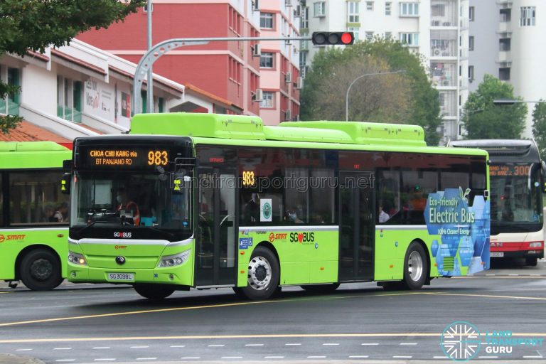 Bus 983 – SMRT Buses Yutong E12 (SG3098L) | Land Transport Guru