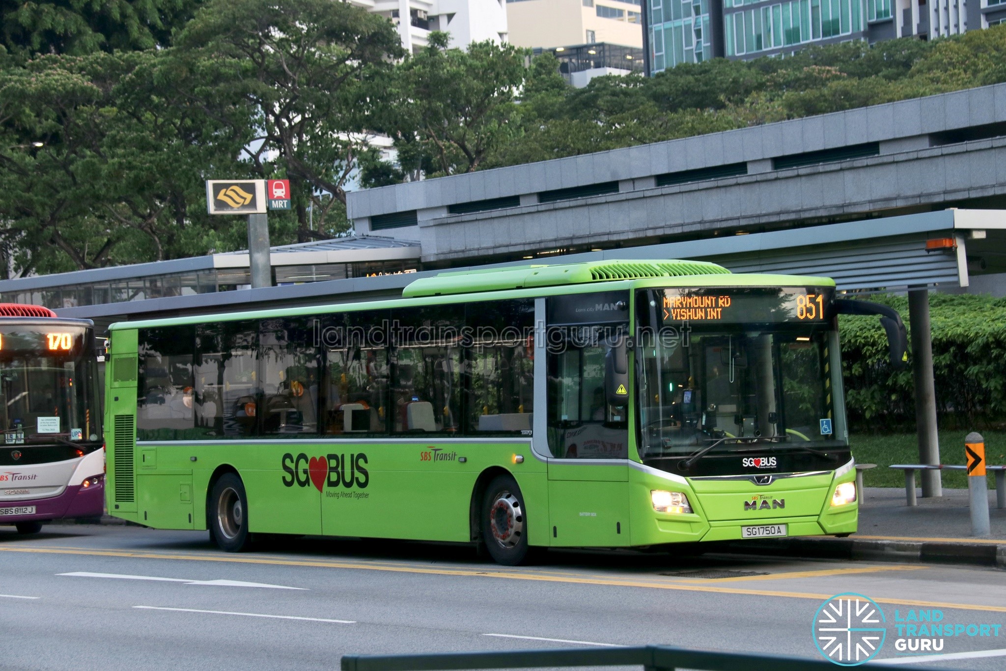 Bus 851: SBS Transit MAN Lion's City A22 (SG1750A)