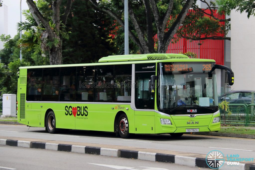 Bus 265: SBS Transit MAN Lion's City A22 (SG1782H)