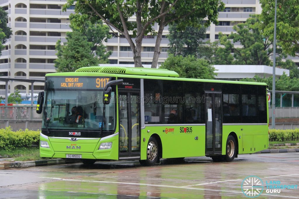 Bus 911T – SMRT MAN A22 (SG1850U)