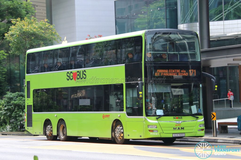 Bus 171: SMRT MAN Lion's City DD A95 (SG5783D)