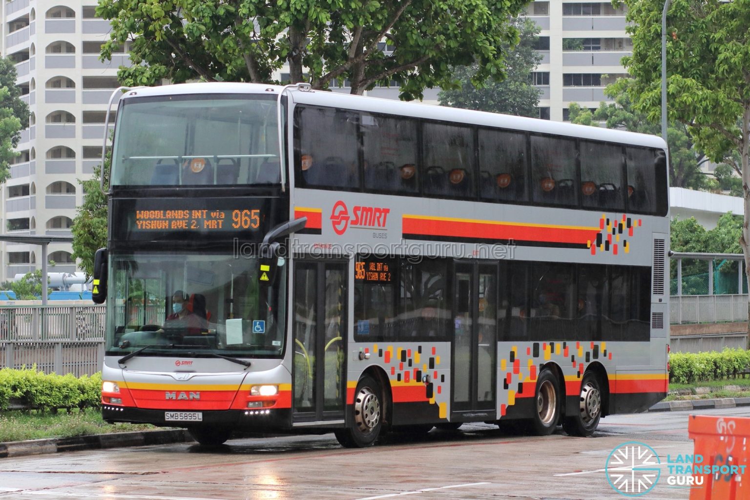 Bus 965: SMRT MAN Lion’s City DD A95 (SMB5895L) | Land Transport Guru